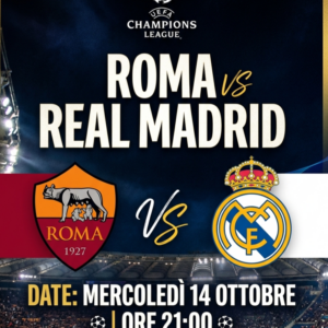 Parcheggio auto per ROMA - REAL MADRID 14/10/2026 ore 21:00